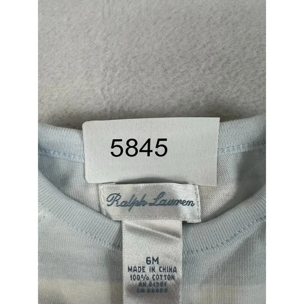 Polo Ralph Lauren Coverall Baby Size 6 Months One Piece Fleece full Button Front